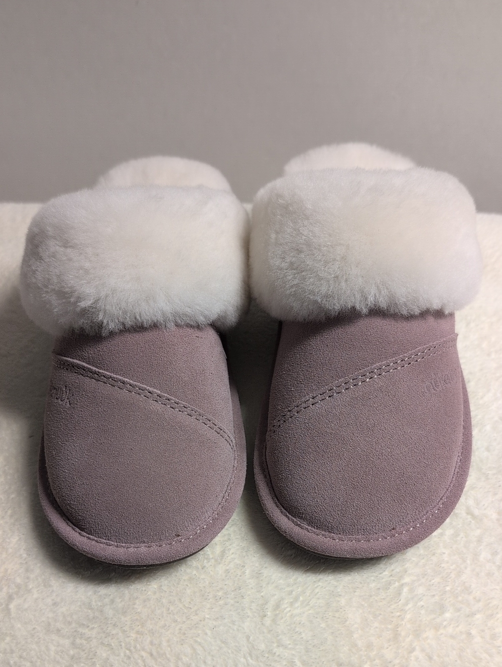 Nuknuk Women's Cozy Faux-Shearling Slip-On Slippers - Light Mauve Size 6